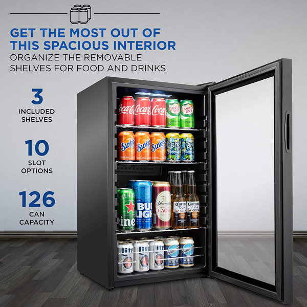 Ivation 126 Cans (12 oz.) Freestanding Beverage Refrigerator & Reviews